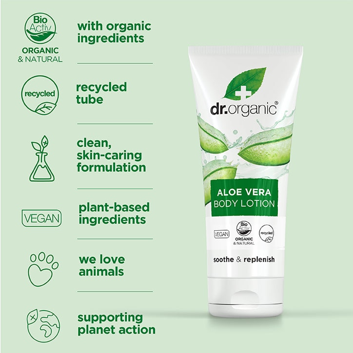 Dr. Organic Λοσιόν Δέρματος με Aloe Vera 200ml